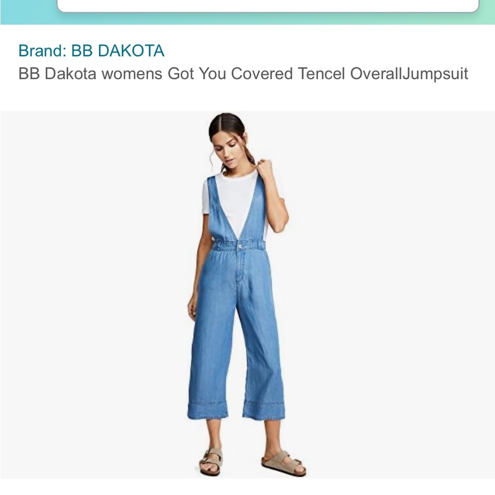 BB Dakota got you covered cropped tencel overall jumpsuit